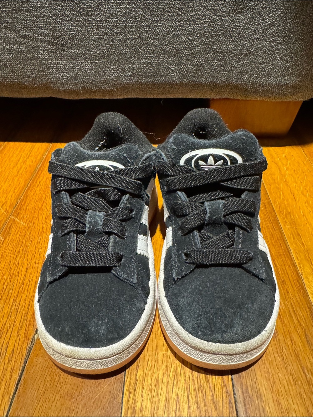 ADIDAS CAMPUS 00S COMFORT CLOSURE ELASTIC LACE SHOES KIDS 8 BLACK